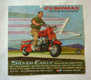 Vintage 1963 Cushman Motor Scooter Brochure Silver Eagle Trailster Highlander