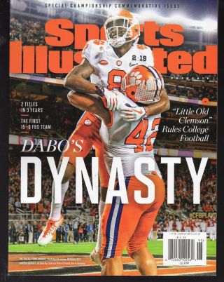 Sports Illustrated 2019 Clemson Tigers National Championship Commemorative Nr/m