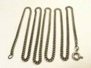 Vintage 2.  2mm Curb Chain Necklace 24 3/4 " Inches Sterling Silver 925 (8.  4)