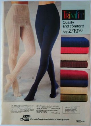1982 Vintage PAPER PRINT AD Wonderbra Secret Whisper Cling - Alon panty hose tight 2