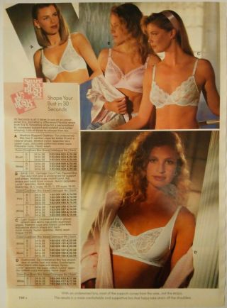1991 Vintage PAPER PRINT AD cotton brief bikini bra panty lingerie underwear 2