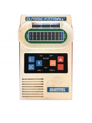 Vintage Handheld Electronic 2000 Mattel Classic Football Game,  Great