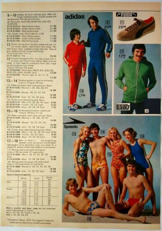 1975 Vintage Paper Print Ad Speedo Adidas Puma Swimsuit Shoe Skate Hanna - Barbera
