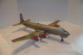 Vintage American Airlines Tin Toy Airplane Yonezawa Made In Japan Restore