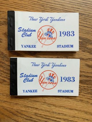 30x 1983 York Yankees Stadium Club Tickets