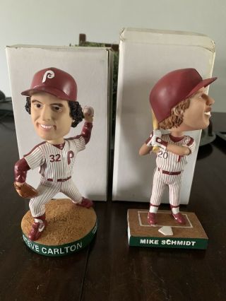 Two Phillies Bobblehead Sga - Mike Schmidt And Steve Carlton - In Boxes