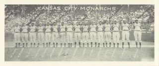 1941 Kansas City Monarchs Panoramic – Negro League – S.  Paige,  H.  Smith