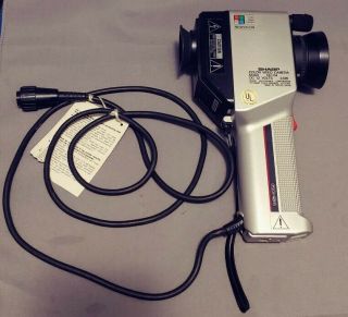 Sharp Qc - 54 Vintage Color Video Camera Dc 12 Volts 3.  5w.  Made August 1984
