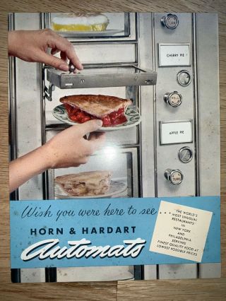 Vintage Horn & Hardart Postcard Automat Restaurant