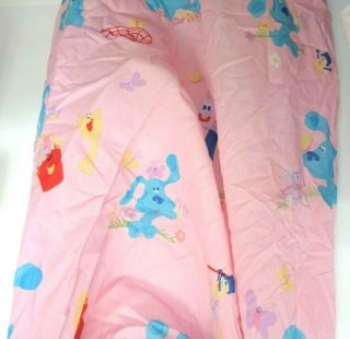 Vintage Dan River Blue Clues Size Twin Fitted Sheet Craft Fabric
