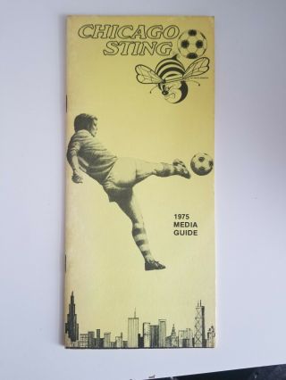 1975 Chicago Sting Nasl Media Guide And Schedule Yearbook Program