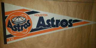 Vintage Retro Spaceship Houston Astros Baseball Mlb 30 " Pennant Banner.