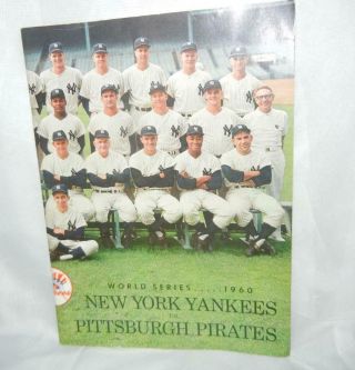 1960 York Yankees Vs Pittsburgh Pirates Baseball World Series Program 2