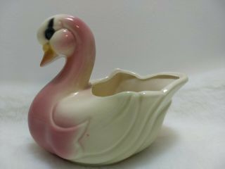 Vintage Mccoy Usa 76 Art Pottery Swan Planter Dish 5 1/8 " W X 4 5/8 " H