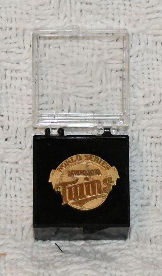 1987 Minnesota Twins World Series Press Pin - Jostens