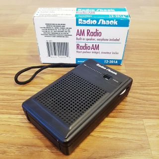 Vintage 1990s Radio Shack AM Pocket Radio,  Model 12 - 201A, 2