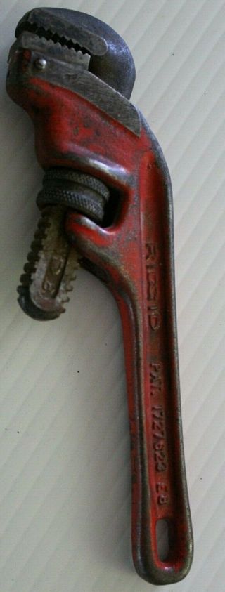 Vintage Rigid Offset Angled Mini Pipe Wrench E8 Ridge Tool Co Made In Usa