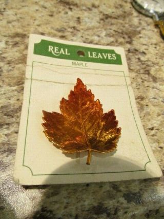Vintage Copper Nature Craft Maple Leaf