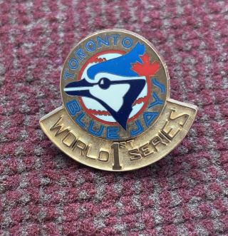 1992 Toronto Blue Jays 1st World Series Media Press Pin - Oakland Athletics