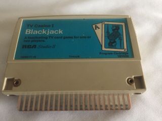 Vintage 1977 Rca Studio Ii Home Tv Casino I Blackjack Game Cartridge 18v600