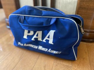 Vintage Small Pan American World Airways Paa Travel Bag 10 ".