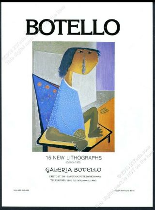 1982 Angel Botello Art Galeria Botello Vintage Print Ad