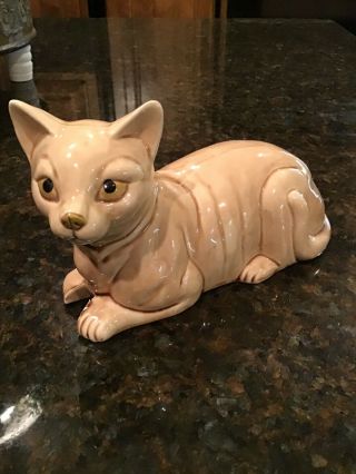 Vintage Norleans Japan Ceramic Kitty Cat Figurine Egyptian Siamese Abyssinian