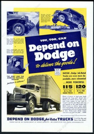 1942 Dodge Wc 56 Reconnaissance Command Car Army Truck Photo Vintage Print Ad