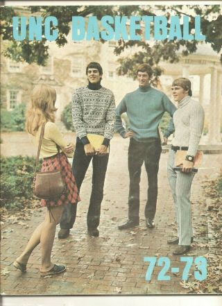 1972 - 73 University Of North Carolina Basketball Blue Book (media Guide)
