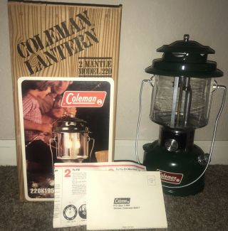 Vintage 1981 Coleman 220k Lantern All Quality Box Instructions