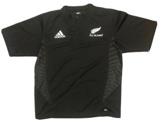 Vintage Classic Adidas Zealand All Blacks Rugby Union Shirt Adult Size Large