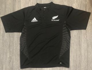 Vintage Classic Adidas Zealand All Blacks Rugby Union shirt Adult Size Large 2
