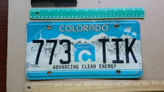License Plate,  Colorado,  Advancing Energy,  773 Tik
