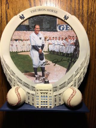 Lou Gehrig 1998 Bradford Exchange York Yankees Stadium 75th Anniversary Hof