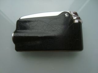 Rare Vintage Ronson Varaflame Butane lighter Briquet French Depose Black laquer 3