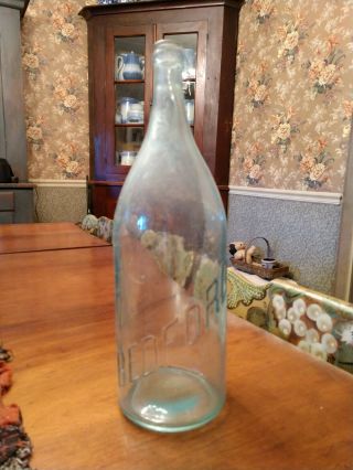 Antique Mineral Water Bottle Blue Aqua Bedford Springs Co.  Pennsylvania Penna Pa