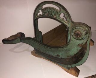 Antique Kitchen Raadvad Cast Iron Bread Slicer Guillotine 292 From Denmark