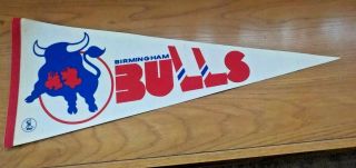 1976 - 79 Birmingham Bulls - Full Sized Pennant - Exc - Wha