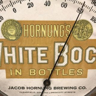Antique HORNUNG’s White Bock Beer Advertising Thermometer 2