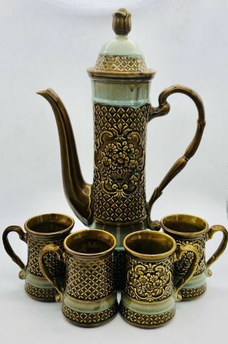 Modern Vintage Norcrest Japan Ceramic Coffee / Tea Set