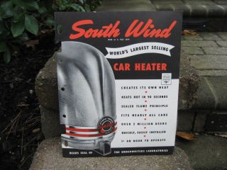 1948 South Wind Car Heater Foldout Brochure & Spec Sheet