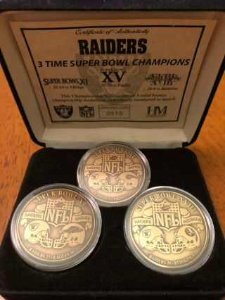 Highland - - Oakland Raiders Bowl Xv Limited Edition Bronze Coin Set