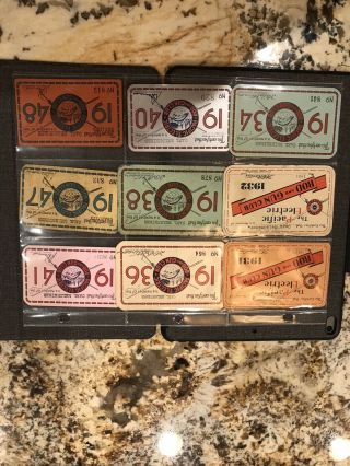 Vintage Hunting License Rod And Gun Club Membership Cards 9total