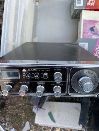 Vintage Midland 23 Channel Cb Radio Mobile Transceiver Model 13 - 892