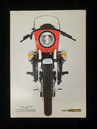 Moto Guzzi 850 Mk1 Le Mans Brochure Red Ambassador V50 Sport V7 750