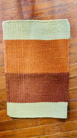 Antique Vtg Navajo Wool Rug Native American Indian 23”x15”