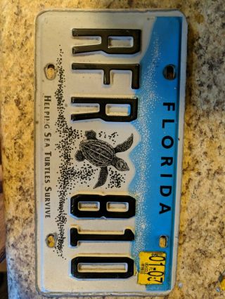 2007 Florida Sea Turtle License Plate