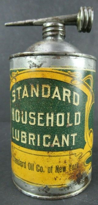 Antique Standard Household Lubricant Oiler Oil Tin Standard Oil Co Of York