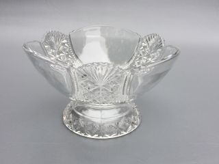 Antique Richards & Hartley Co.  Clear Pressed Glass Compote Hartley C.  1890s