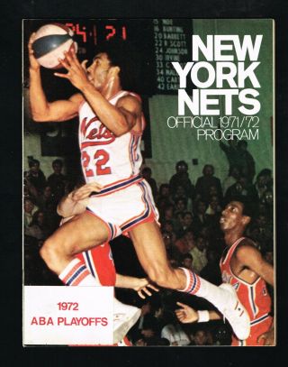1972 Aba Basketball Championship Finals Program Indiana Pacers Vs York Nets